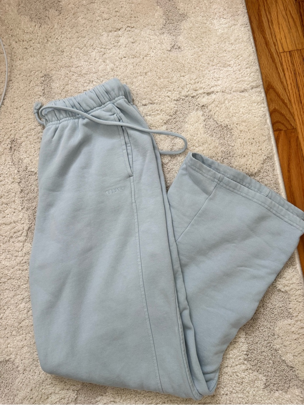 Garage Wide-Leg Sweatpants in Light Blue very soft !